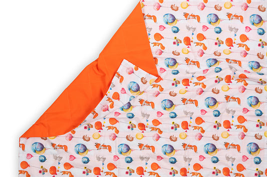 Forest Party & Orange Cotton Weighted Blanket