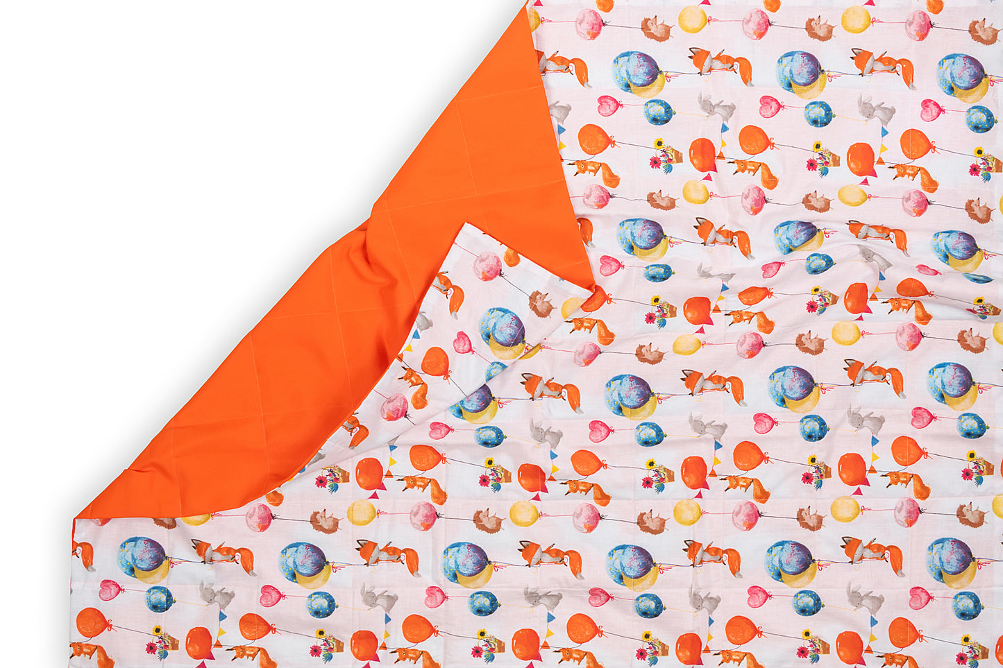 FOREST PARTY WEIGHTED BLANKET full length from top side 