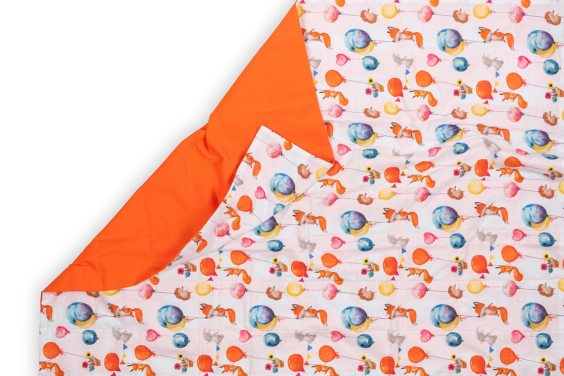 FOREST PARTY WEIGHTED BLANKET full length from top side 
