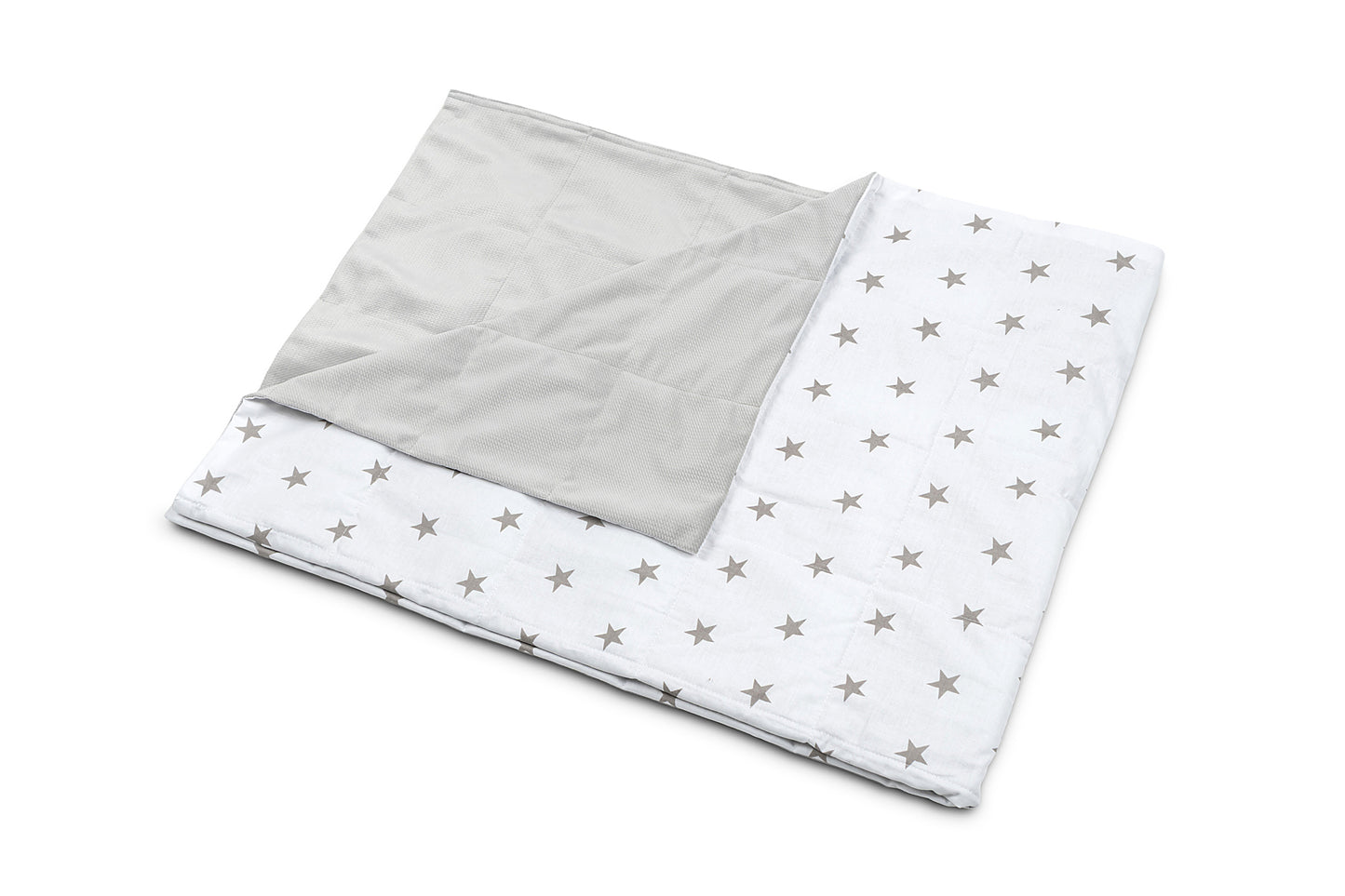 GREY STARS WEIGHTED BLANKET velvet corner