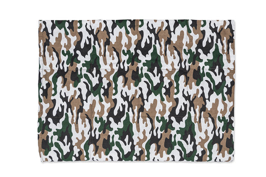 100x150cm, Moro Cotton Print & Black Plush Weighted Blanket, 4kg