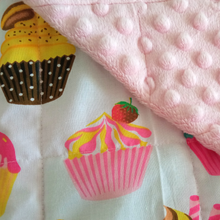 Cargar imagen en el visor de la galería, 100x150cm, Muffin Cotton &amp; Baby Pink Minky Weighted Blanket, 4.5kg
