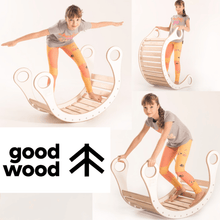 Cargar imagen en el visor de la galería, girl balancing on good wood rocker in colour white