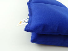 Cargar imagen en el visor de la galería, cotton weighted lap pillow in cobalt blue senory owl 