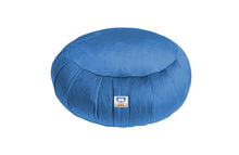 Cargar imagen en el visor de la galería, blue velvet zafu pillow | sensory owl