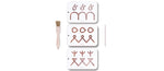 SET OF WOODEN TRACKING BOARDS- GOOD WOOD set in sie preschooler in white with brush 