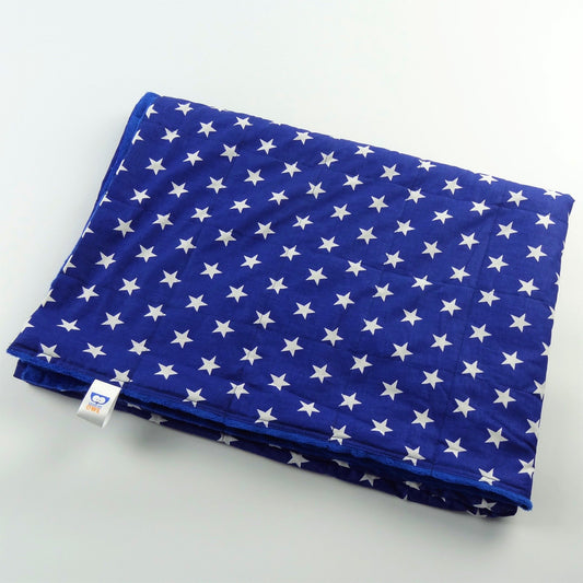 60x80cm Estrellas Azules con Manta Minky Cobalto, 1kg